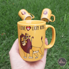 mini caneca - I love Lion King