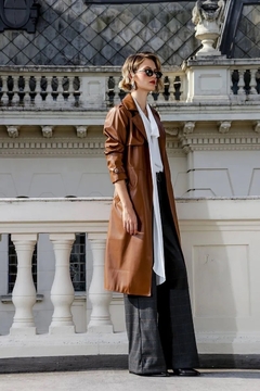 Trench Coat Lorena Couro