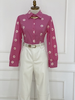 Camisa Flora Bordada Flor - loja online