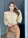 Blusa Juliana Bordada Linho