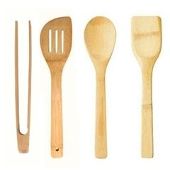 Set x 4 utensillos de BAMBU