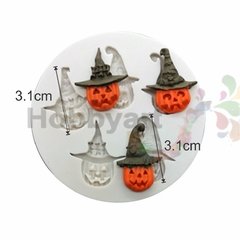 Molde de Silicona N°277: Mini Calabazas Brujas Halloween - comprar online