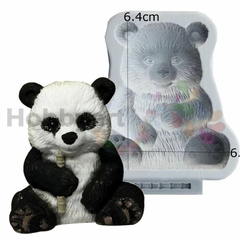 Molde de Silicona N°339: OSO Panda + Ramita de Bambú - comprar online