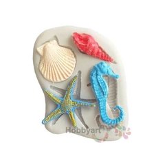 Molde de Silicona N°060: Mini Figuras de Mar