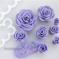 Set de Cortantes Plásticos para Rosa Fácil x 3 medidas - HobbyArt