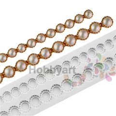 Molde de Silicona para Guardas N°G012: Perlas Tiffany
