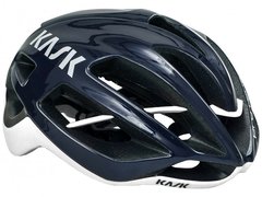 Kask protone white and navy blue