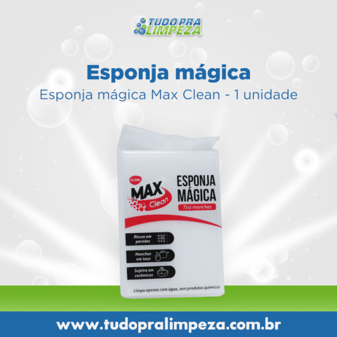 Esponja Mágica Max Clean 10x7x3cm - Aguillar Utilidades