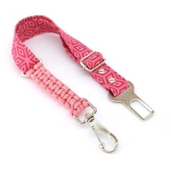 Cinto segurança veicular para pets viagem - cubo rosa