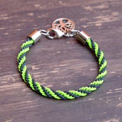 Pulseira Bracelete redondo em microcord 2 cores trançada - Coleira para Cachorros - Necessário, sim. Sem graça, não.