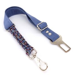 Cinto segurança veicular para cães Viagem - Azul riscado