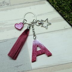 Chaveiro Letras e números Glitter - comprar online