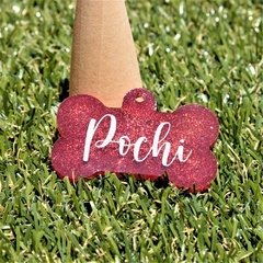 Tag Pet OSSO Glitter pó - Prontos para gravação - loja online