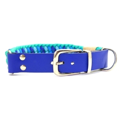 Coleira Pet trançada - Arrow Azul Ajustável 40,5cm - Coleira para Cachorros - Necessário, sim. Sem graça, não.