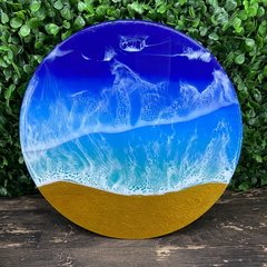 Tábua de servir frios redondo 25cm tema PRAIA