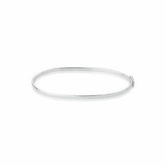 Bracelete Algema oval com aro quadrado e liso em prata 925 na internet