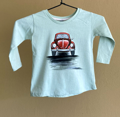 Remera auto, niño, manga larga.