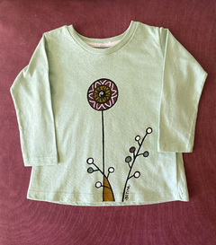 Remera flor, niño manga larga - comprar online