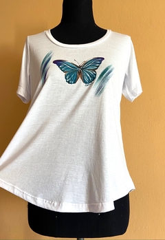 Remera mariposa evasé, mujer, manga corta. - comprar online