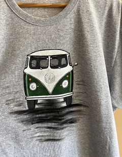 Remera kombi verde, hombre, manga corta. en internet