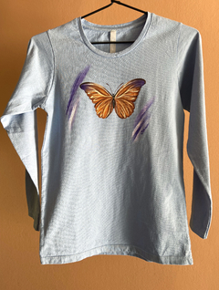 Remera mariposa, niño, manga larga. - tienda online