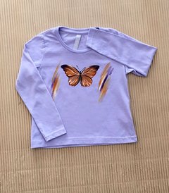Remera mariposa, niño, manga larga. - tienda online