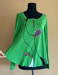 Remera Miró cierre, mujer, manga larga. - comprar online