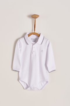 BODY CHOMBA BLANCO C/VIVO EN AZUL ML BABYCOTTONS - comprar online