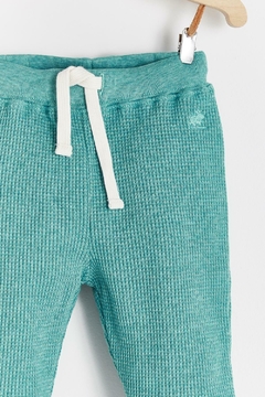 PANTALON SIDNEY PIMA WAFFLE VERDE BABYCOTTONS - comprar online