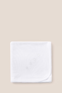 MANTA DOBLE LOGO BLANCO BABYCOTTONS - comprar online