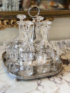 Conjunto para licor Baccarat e Christofle - Art Rarus Antiquário