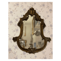 Espelho de parede com moldura em bronze