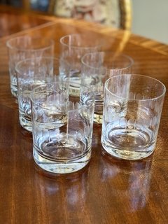 Conjunto de copos para whisky em cristal, década 70 - comprar online