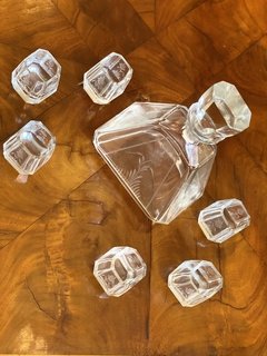 Conjunto para licor Art Déco em cristal - Art Rarus Antiquário