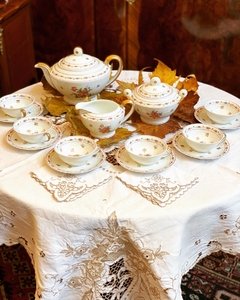 Serviço para chá Art Déco em porcelana Limoges - Art Rarus Antiquário