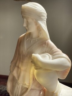 Cipriani - Escultura italiana em alabastro assinada - Art Rarus Antiquário