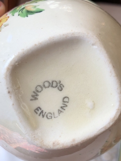 Trio de chá em porcelana inglesa