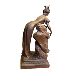 Escultura francesa em petit bronze Lucien E. Alliot - Art Rarus Antiquário