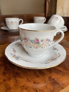 Conjunto de xícaras de chá em porcelana tcheca