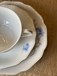 Trio para chá em porcelana alemã Bavária - comprar online