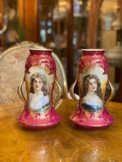Par de Vasos em porcelana Rosenthal - Art Rarus Antiquário