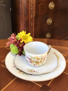 Trio de chá em porcelana Limoges - comprar online
