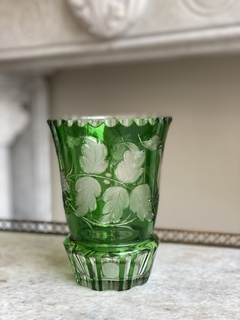 Vaso cristal verde - comprar online