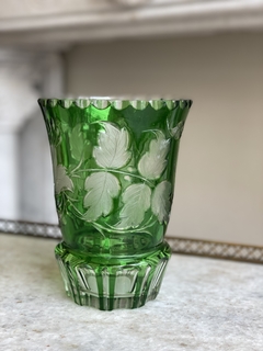 Vaso cristal verde