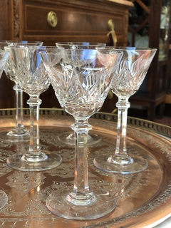 Conjunto de 8 taças de vinho branco Baccarat - Art Rarus Antiquário