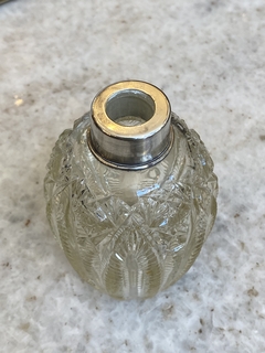 Perfumeiro em cristal com tampa em prata de lei - Art Rarus Antiquário