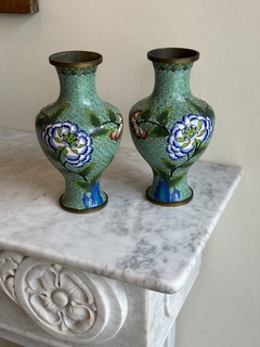 Par de vasos em cloisonné - comprar online