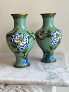 Par de vasos em cloisonné - Art Rarus Antiquário