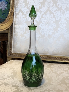 Licoreira em cristal verde St.Louis - Art Rarus Antiquário