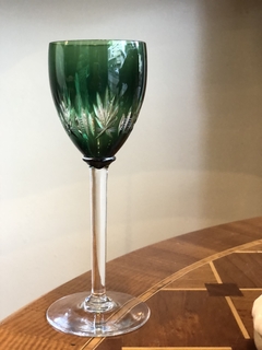 Taça em cristal verde St. Louis - comprar online